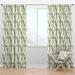 Design Art Watercolor Elements Floral Semi-Sheer Thermal Rod Pocket Single Curtain Panel Polyester/Linen | 95 H in | Wayfair CTN18933-52-95