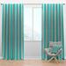 Design Art Mid-Century Striped Semi-Sheer Thermal Rod Pocket Single Curtain Panel Polyester/Linen | 120 H in | Wayfair CTN24616-52-120