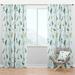 Design Art Pattern IX Floral Semi-Sheer Thermal Rod Pocket Single Curtain Panel Polyester/Linen | 120 H in | Wayfair CTN24014-52-120