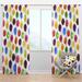 Design Art Watercolor Polka Dot Polka Dots Semi-Sheer Thermal Rod Pocket Single Curtain Panel Polyester/Linen | 120 H in | Wayfair CTN18727-52-120
