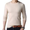 wkd-thvb Solid Color Sweaters O-Neck Men Pullovers Spring Autumn Men's Casual Sweater Mens Cothing Beige L