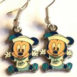 Disney Jewelry | Disney Baby Mickey Mouse Earrings Sailor Nautical | Color: Blue/White | Size: Os