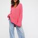 Free People Sweaters | Free People Take Me Over V Neck Sweater | Color: Pink/Red | Size: Xs