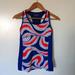 Tory Burch Tops | New Tory Sport Shelf-Bra Fitted Tank Xs | Color: Blue/Red | Size: Xs