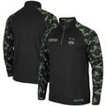 Men's Colosseum Black Loyola Chicago Ramblers OHT Military Appreciation Take Flight Raglan Quarter-Zip Jacket