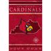 Louisville Cardinals 17'' x 26'' Team Coordinates Sign