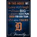 Detroit Tigers 17'' x 26'' In This House Sign