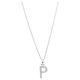 Smart Jewel - Kette Buchstabe P mit Zirkonia Steine, Silber 925 Ketten Silber Damen