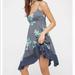 Free People Dresses | Free People Faded Bloom Mini Dress | Color: Blue/Gray | Size: M