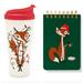 Kate Spade Kitchen | Kate Spade Gift Set - Thermal Mug And Notepad Nwt | Color: Red/White | Size: 16oz