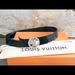 Louis Vuitton Accessories | Louis Vuitton Lv Circle Epi Black Leather Belt | Color: Black/Silver | Size: 80/32