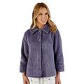 Slenderella Waffle Fleece Bed Jacket - Grey M Grey