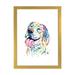 East Urban Home Loveable Beagle by Lisa Whitehouse - Graphic Art Print Paper in Blue/White/Yellow | 24 H x 16 W x 1 D in | Wayfair
