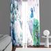 Deja Blue Studios Watercolor Peacock & Hummingbird Floral Semi-Sheer Curtain Panels Metal | 40" W x 82" L | Wayfair WC00046-4082a