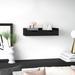 Mercury Row® Casiano Solid Wood Floating Shelf w/ Drawer Wood in Black | 6.5 H x 28 W x 12 D in | Wayfair C5785FFE40A0476B9898ADFC0E494657