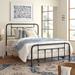 Gracie Oaks Accetta Low Profile Standard Bed Metal in Black | 52 H x 55 W x 82 D in | Wayfair A7C24C79A27241118D3D727552B8A559