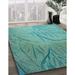 Blue/Green 0.35 in Indoor Area Rug - East Urban Home Dingman Floral Teal Area Rug Polyester/Wool | 0.35 D in | Wayfair