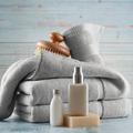 Hearth & Harbor 4-Piece 100% Cotton Mats & Towel Set 100% Cotton in Gray | Wayfair WF-SC_HH_towel_4pack_gray