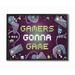 Stupell Industries Gamers Gonna Game Fun Video Game Phrase by Arrolynn Weiderhold - Graphic Art Print Wood in Brown | 11 H x 14 W x 1.5 D in | Wayfair