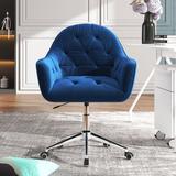 Mercer41 Liwia Task Chair Upholstered in Blue | 30.71 H x 25.98 W x 25 D in | Wayfair 2D0C5F0417F241D6A8D353D76416FFA3