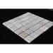 Joy Life 12" x 12" Sandstone Grid Mosaic Wall & Floor Tile 12.0 H x 12.0 W x 0.375 D in black/brown/gray/whiteNatural Stone in Beige | Wayfair