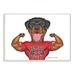 Trinx Rott Gym Dog Pun Weightlifting Pet Illustration by Danny Gordan - Graphic Art Print Wood in Brown | 10 H x 15 W x 0.5 D in | Wayfair