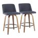 Toriano Counter Stool ( Set of 2 ) - LumiSource B26-TRNO2Q WLBU2