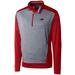 Men's Cutter & Buck Crimson Arkansas Razorbacks Big Tall Replay Half-Zip Jacket