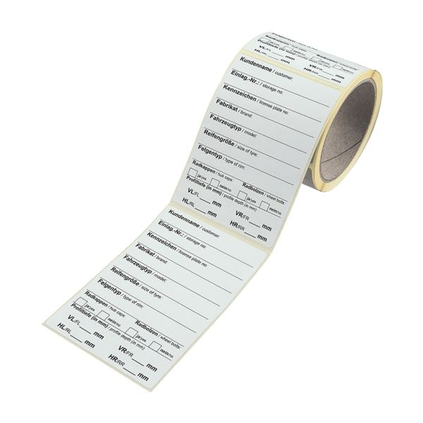 EICHNER 100er-Rolle Reifenaufkleber weiß Image