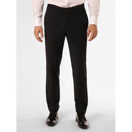 Wilvorst Smoking-Hose Herren Regular Fit Wolle schwarz, 106