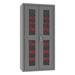 WFX Utility™ Schinus 72" H x 36.13" W x 18.25" D Clearview Cabinet, Wood in Red/Gray | 72 H x 36.13 W x 18.25 D in | Wayfair