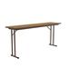 Correll, Inc. 60" L Fixed Height Off-Set Leg Seminar Particle Board Core High Pressure Training Table w/ Leg Glides in Brown/Gray | Wayfair