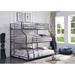 Isabelle & Max™ Guevara Twin over Full over Queen Triple Bed Metal in Gray | 74 H x 62 W x 83 D in | Wayfair 1F6A9DF9944E437698A3AFA0B18B1F6D