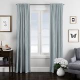 The Tailor's Bed 100% Cotton Ticking Stripe Room Darkening Rod Pocket Single Curtain Panel 100% Cotton in Green/Blue | 108 H in | Wayfair
