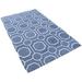 Blue 132 x 96 x 0.3 in Area Rug - Everly Quinn Geometric Hand Tufted Wool Area Rug Wool | 132 H x 96 W x 0.3 D in | Wayfair