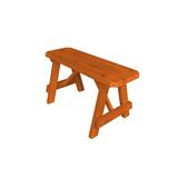 Loon Peak® Guernsey Wood Bench Wood in Orange/Brown | 17 H x 33 W x 11 D in | Wayfair 92C38E52FF124C818A576A69CEB5076A