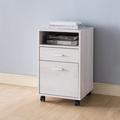 Latitude Run® 2-Drawer Mobile Vertical Filing Cabinet Wood in Brown/Gray/White | 25 H x 15.75 W x 15.75 D in | Wayfair