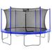 Machrus Upper Bounce 16 FT Round Backyard/Outdoor Trampoline Set w/ Safety Enclosure System, Metal in Blue | Wayfair UBSF01-16