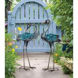 Regal Art & Gift Iridescent Heron Decor - Up Metal in Blue | 31 H x 7 W x 13.25 D in | Wayfair 12863