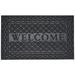 Winston Porter McConnellsburg Non-Slip Welcome Doormat for Entry, 18" x 30", Waterproof, Mat Synthetics/Rubber in Black | Wayfair