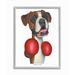 Trinx Boxing Boxer Dog Simple Family Pet Illustration by Danny Gordan - Graphic Art Print Canvas/Metal | 40 H x 30 W x 1.5 D in | Wayfair