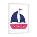 East Urban Home Boat Nordic Design - Graphic Art Print Canvas/Metal in Blue/Pink | 60 H x 40 W x 1.5 D in | Wayfair