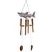 Cohasset Gifts & Garden Shark Bamboo Wind Chime Bamboo | 34 H x 12 W x 2 D in | Wayfair 211S