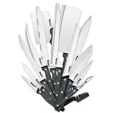Ronco Professional 20 Piece Assorted Knife Set Titanium/High Carbon Stainless Steel in Black/Gray | Wayfair KNSET20ADRM