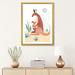 East Urban Home Kangaroo by Simon Hart - Graphic Art Print Paper/Metal in Brown/Green | 32 H x 24 W x 1 D in | Wayfair