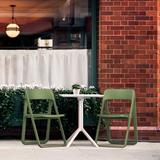 Joss & Main Armo Folding Patio Dining Side Chair Plastic/Resin in Green | 32.3 H x 19 W x 20.5 D in | Wayfair 34C4F10FDF594D66B227A18F67BB433E