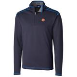 Men's Cutter & Buck Navy Auburn Tigers Big Tall Evergreen Reversible Quarter-Zip Pullover Jacket