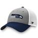 Men's Fanatics Branded Heathered Gray/College Navy Seattle Seahawks Tri-Tone Trucker Snapback Hat