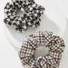 Anthropologie Accessories | Anthropologie Carson Houndstooth New Scrunchie Set | Color: Black/White | Size: Os