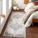 Bordeaux 2'7" x 7'3" Traditional Charcoal/Black/Light Beige/Medium Gray/Peach Runner - Hauteloom